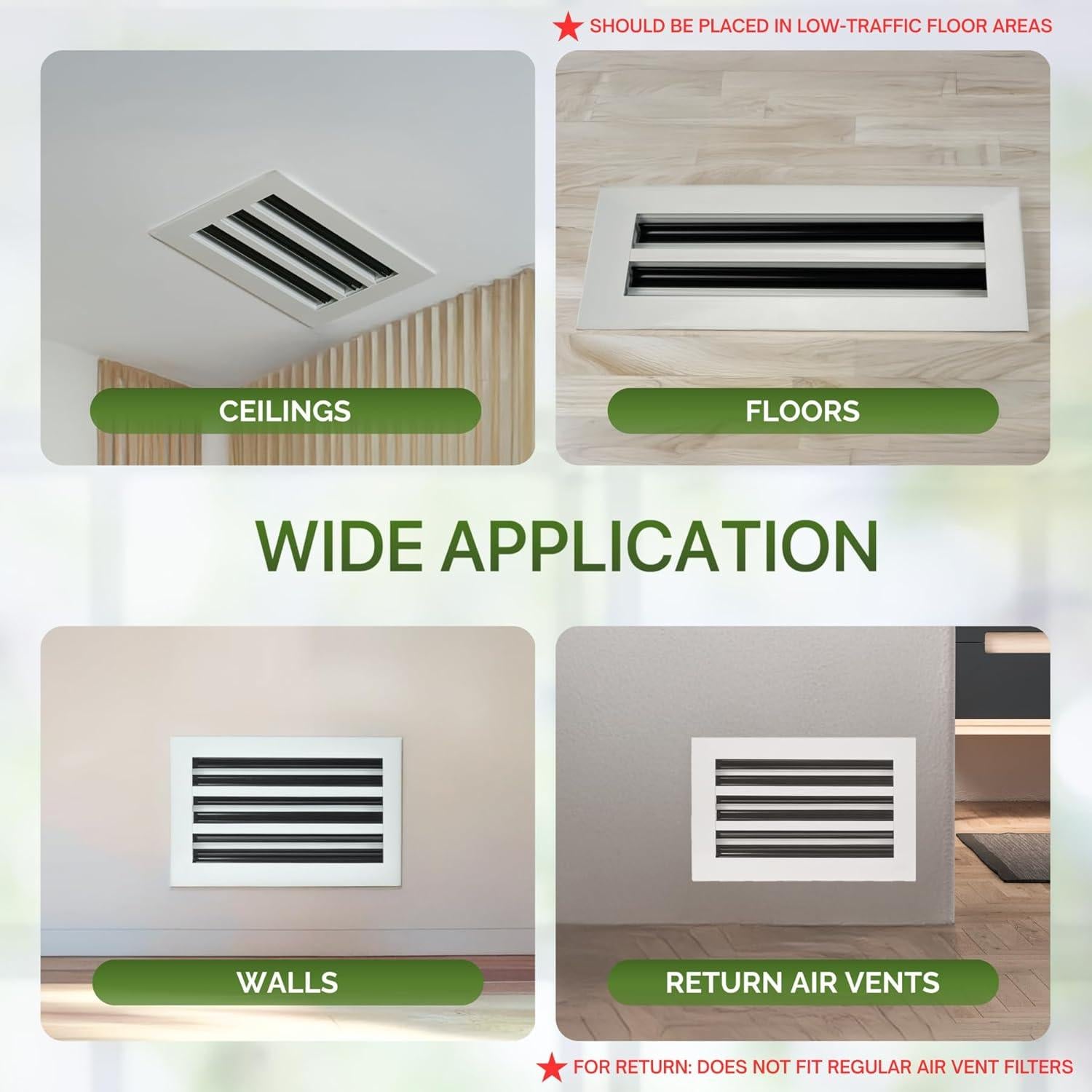 Cubierta de Ventilación 10x4 Aluminio Blanco Green Vent