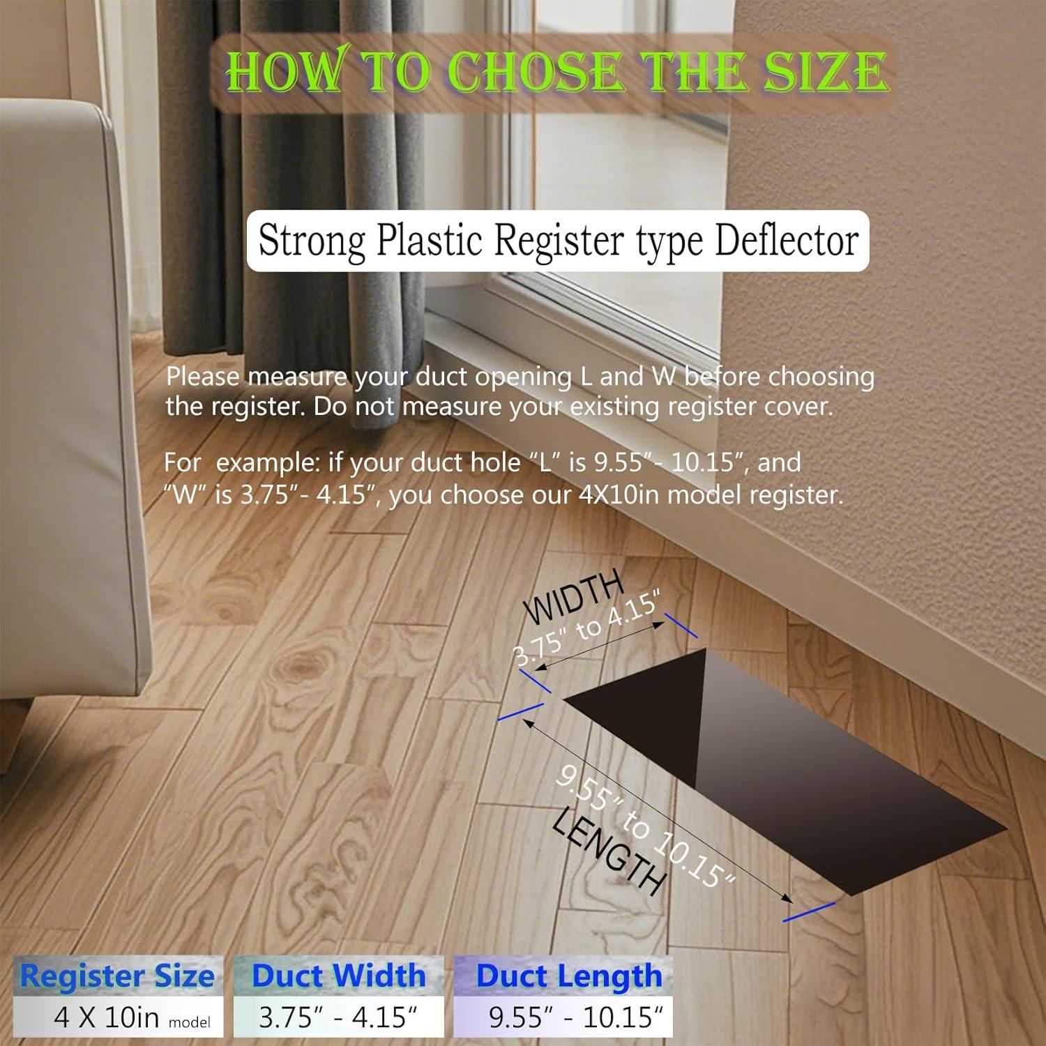 Deflector de Ventilación 2 en 1 ZLEYECZ Blanco 27.94x13.21cm 2Pack