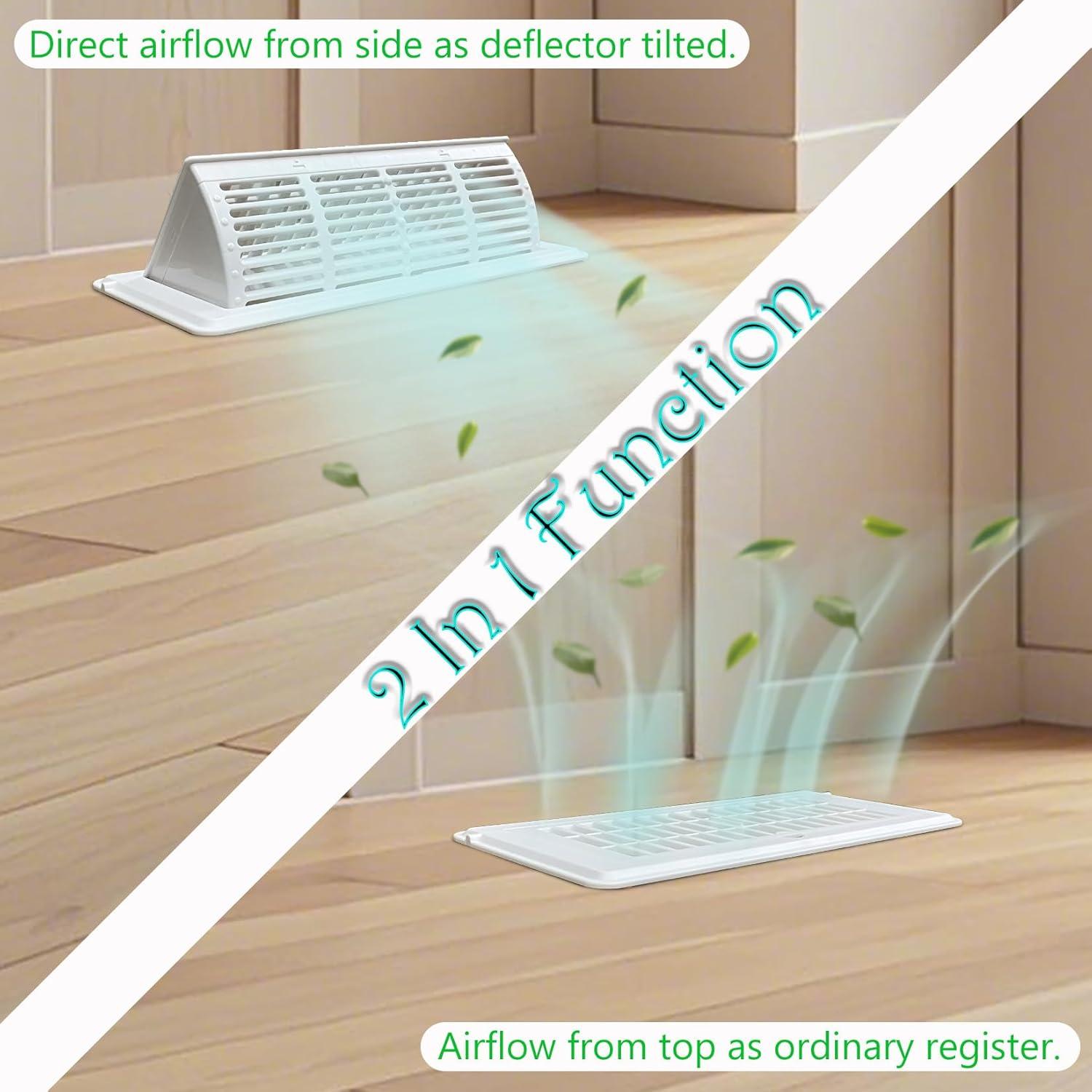 Deflector de Ventilación 2 en 1 ZLEYECZ Blanco 27.94x13.21cm 2Pack