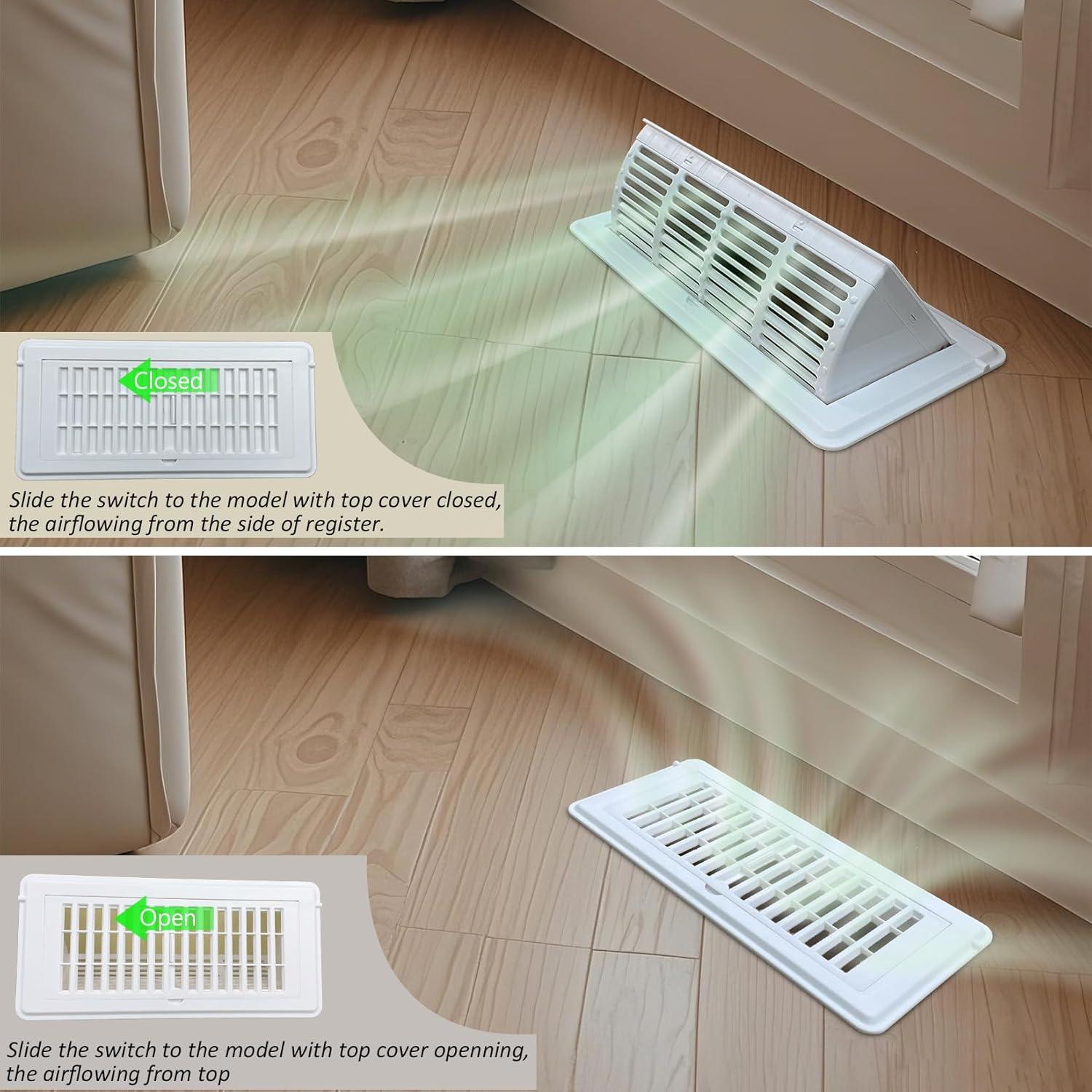 Deflector de Ventilación 2 en 1 ZLEYECZ Blanco 27.94x13.21cm 2Pack