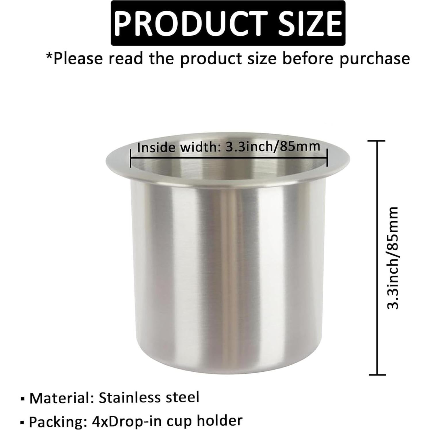 Soporte para Vaso ULWSKY Q01 Acero Inoxidable 4 Piezas