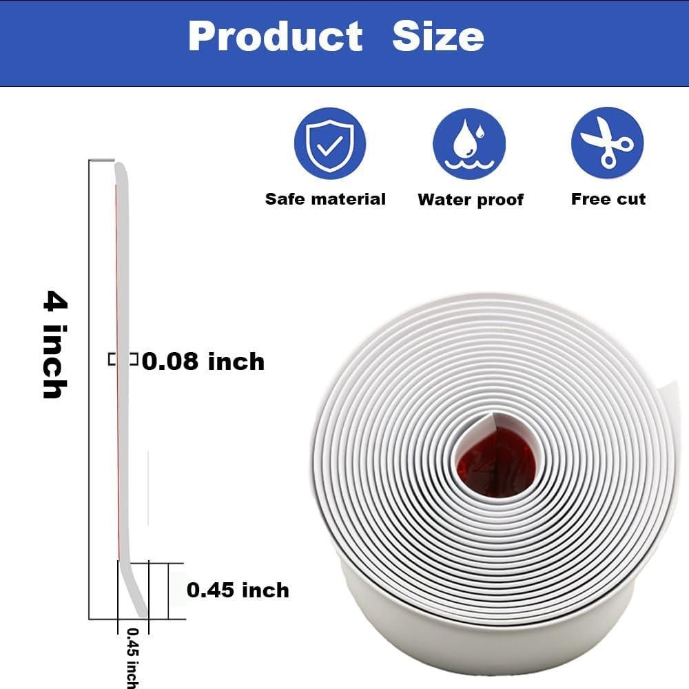 Base de Pared Autoadhesiva Youyis 12.19m Vinilo Blanco