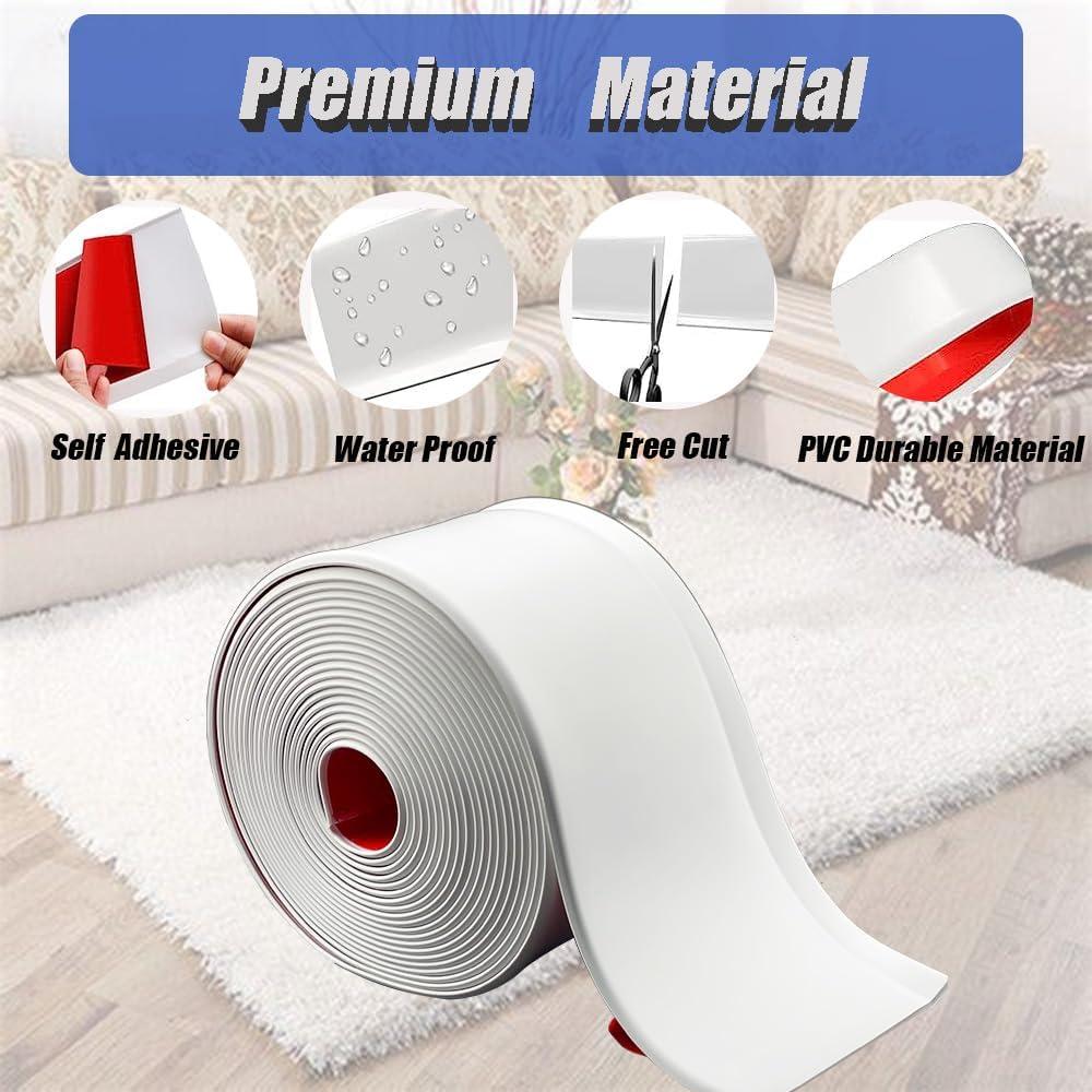 Base de Pared Autoadhesiva Youyis 12.19m Vinilo Blanco