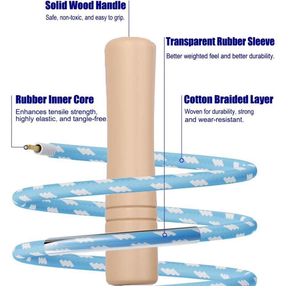 Cuerda de Salto Ajustable Homello para Niños - Algodón y Madera