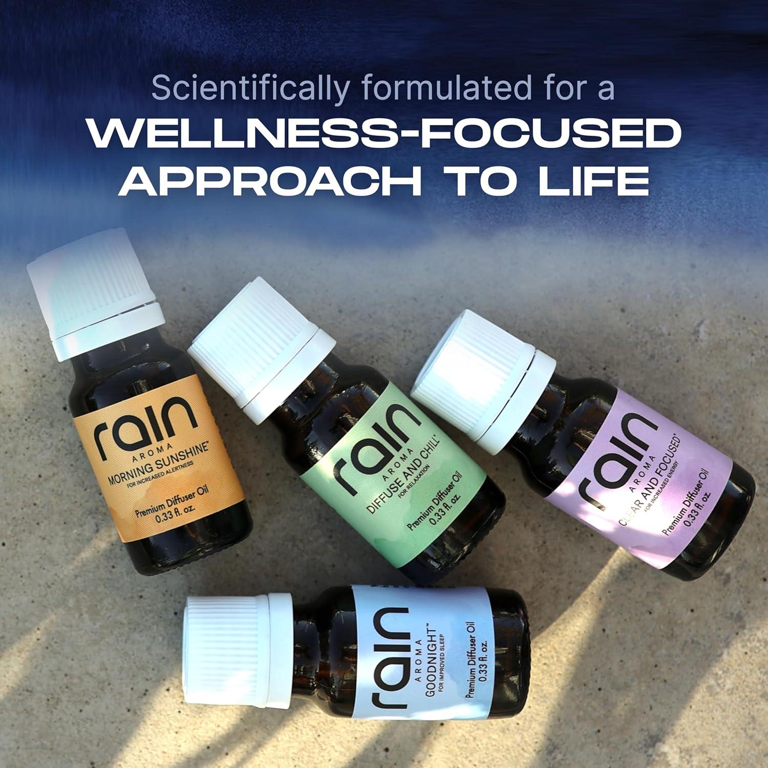 Juego de 4 Aceites Esenciales Rain Aroma 10 ml para Aromaterapia
