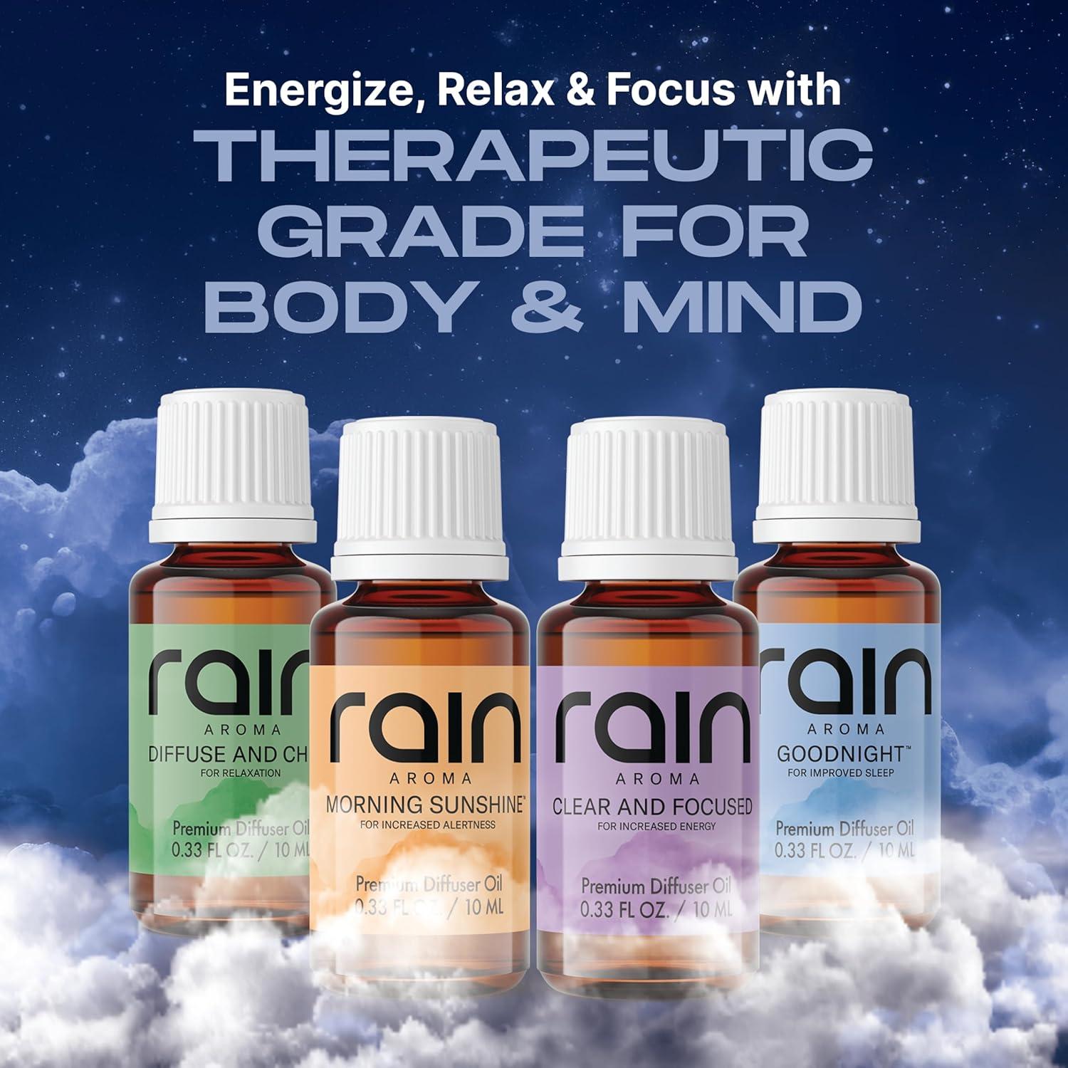 Juego de 4 Aceites Esenciales Rain Aroma 10 ml para Aromaterapia