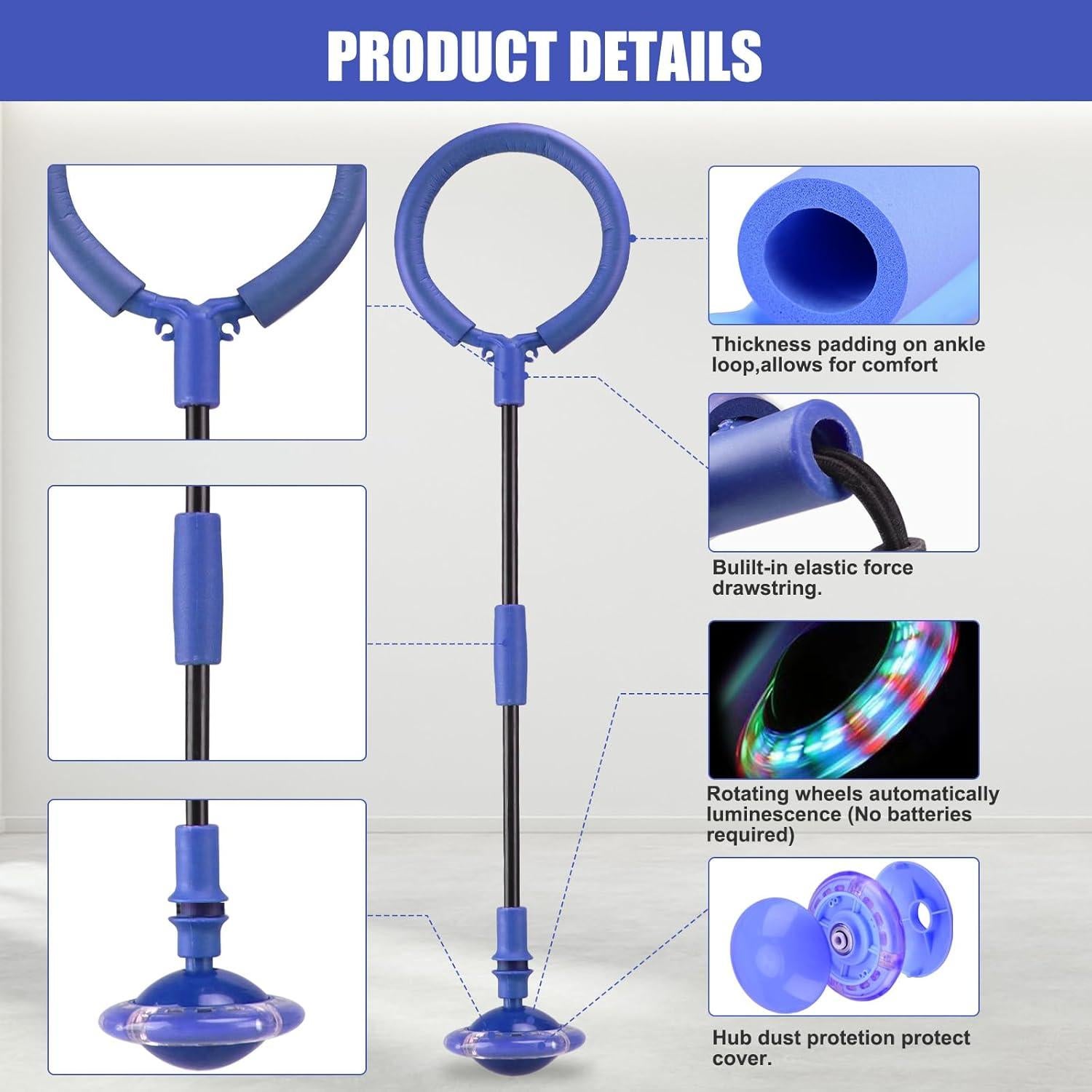 Bola de Salto de Tobillo Chridark Azul - Juguete Deportivo para Niños