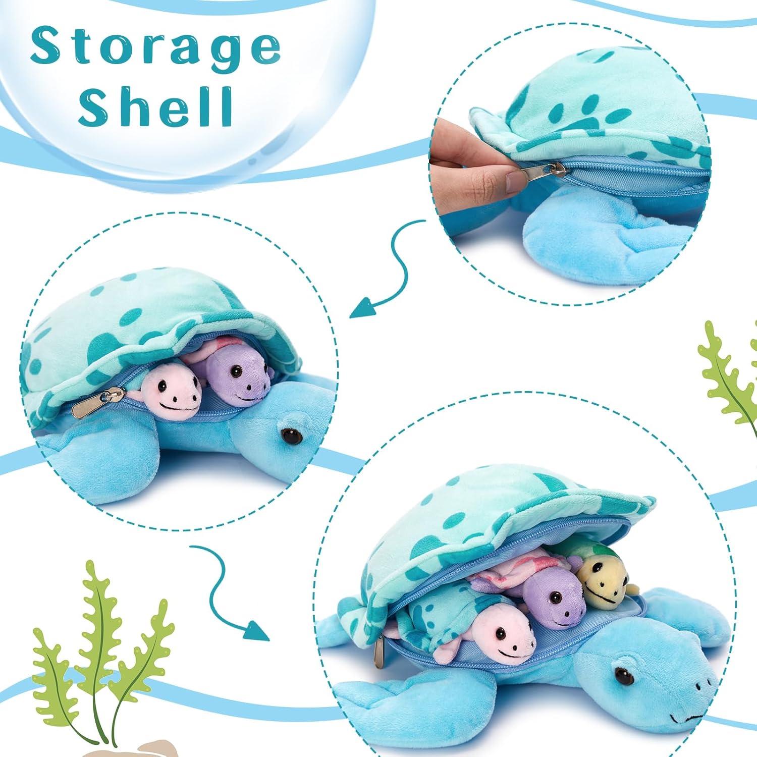 Juguete de Peluche Tortuga Marina Muiteiur 32 cm Azul