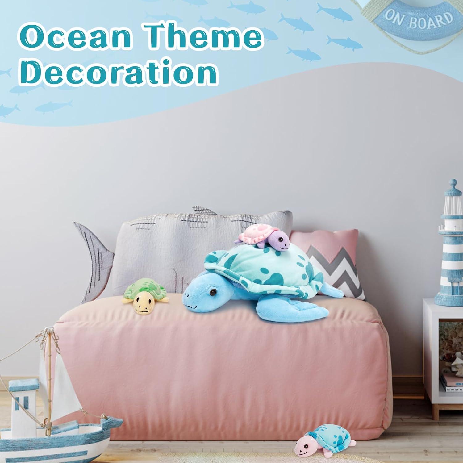 Juguete de Peluche Tortuga Marina Muiteiur 32 cm Azul