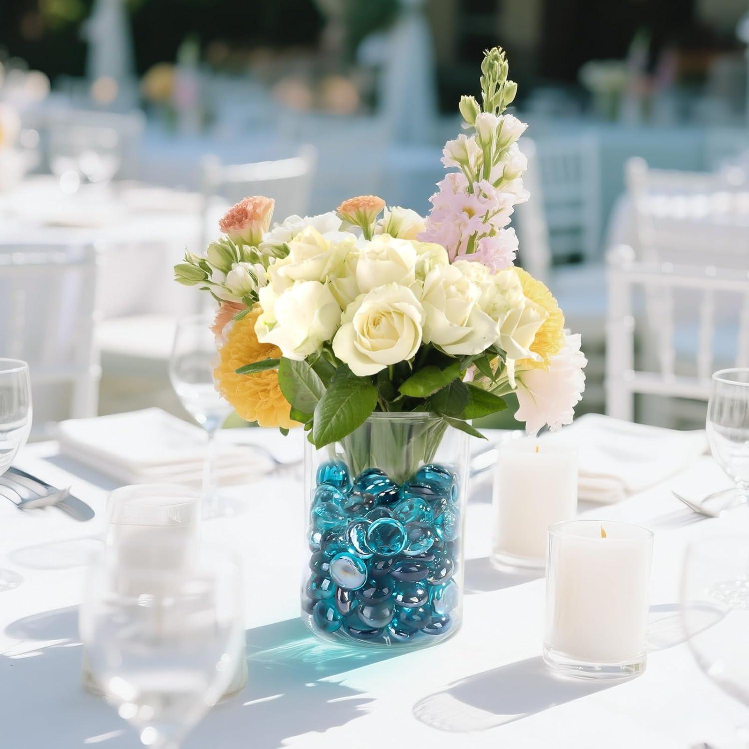 Canicas de Vidrio Azul Suream 0.45 KG para Decoración