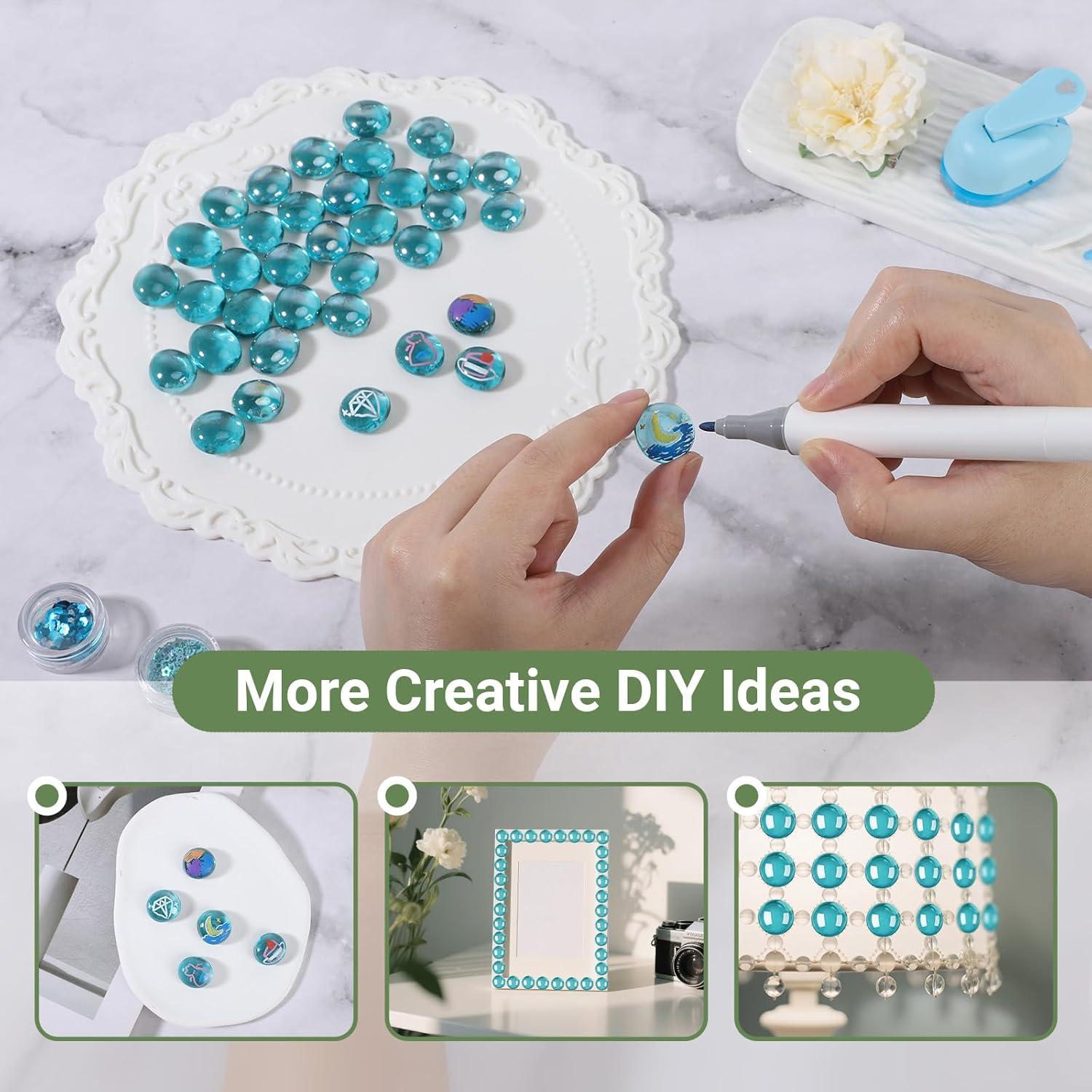 Canicas de Vidrio Azul Suream 0.45 KG para Decoración