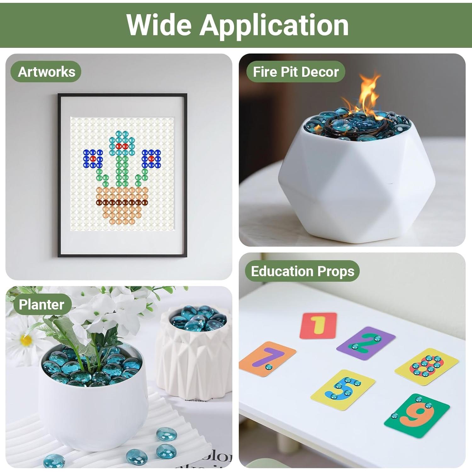 Canicas de Vidrio Azul Suream 0.45 KG para Decoración