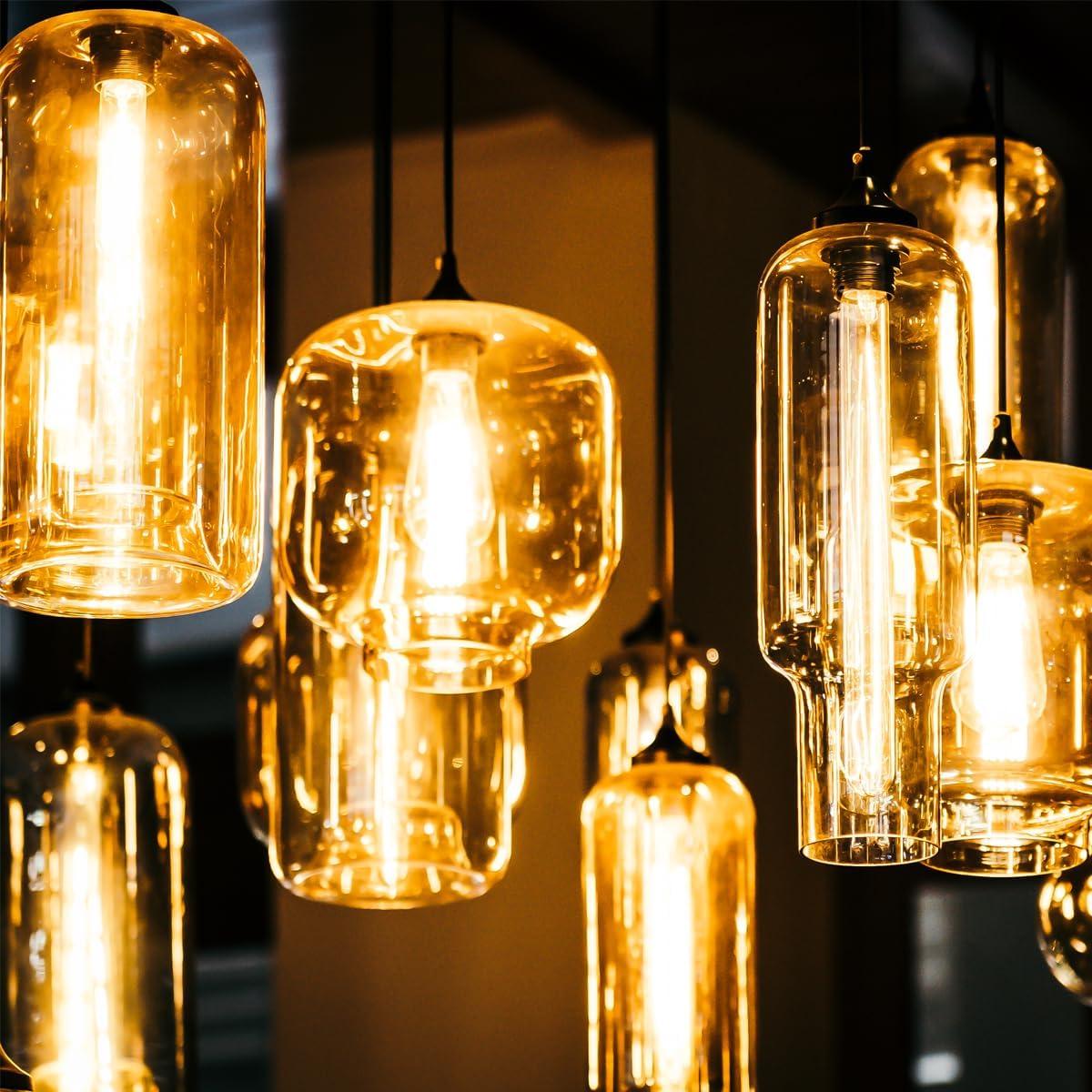 Paquete de 6 bombillas T10 25W E26 regulables blanco cálido