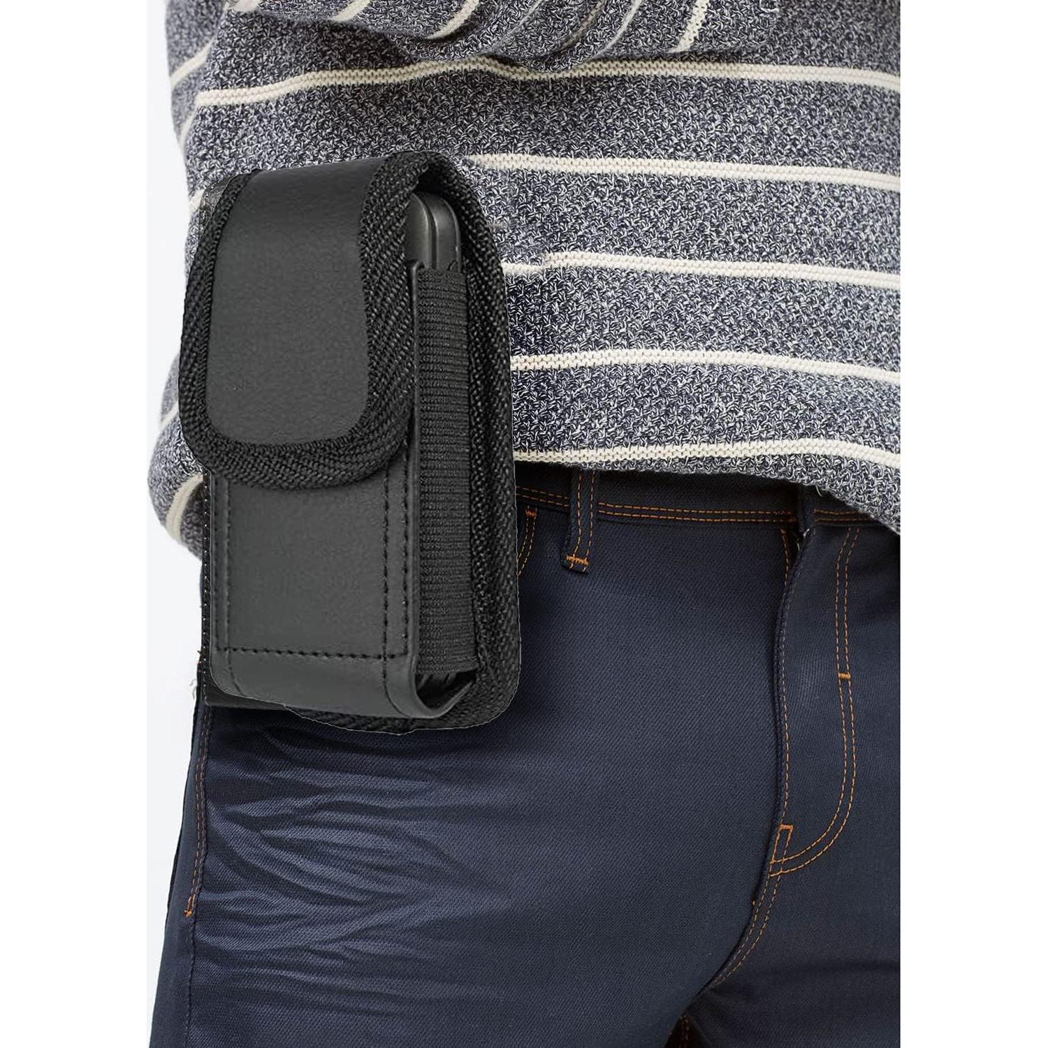 Funda de Flip para Nokia 2760/2780/2720 V - Cuero Vegano Negro