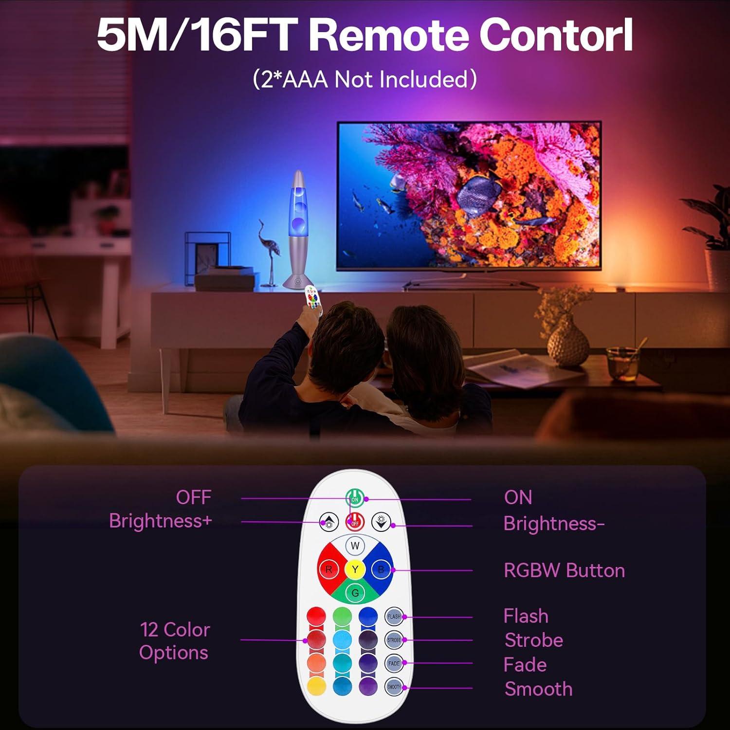 Lámpara LED Cambiante Lazzgan 40.6 cm Control Remoto