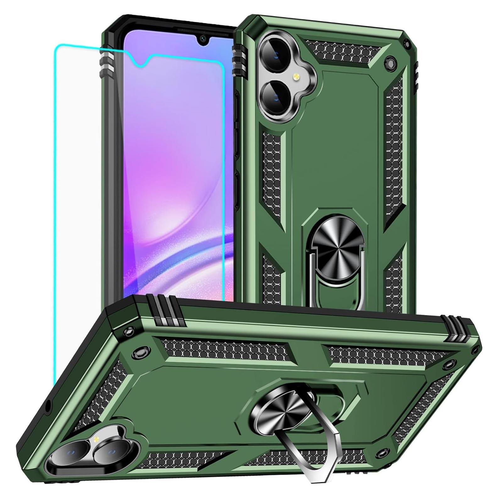 Funda Militar para Samsung Galaxy A05 con Soporte - Verde