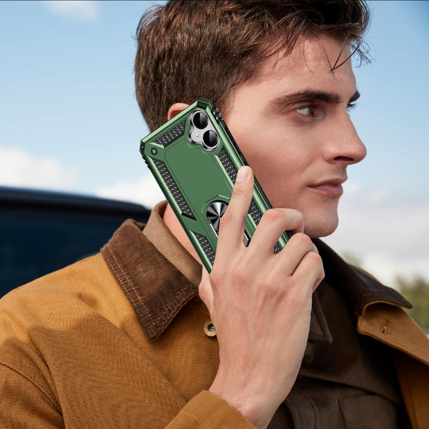 Funda Militar para Samsung Galaxy A05 con Soporte - Verde