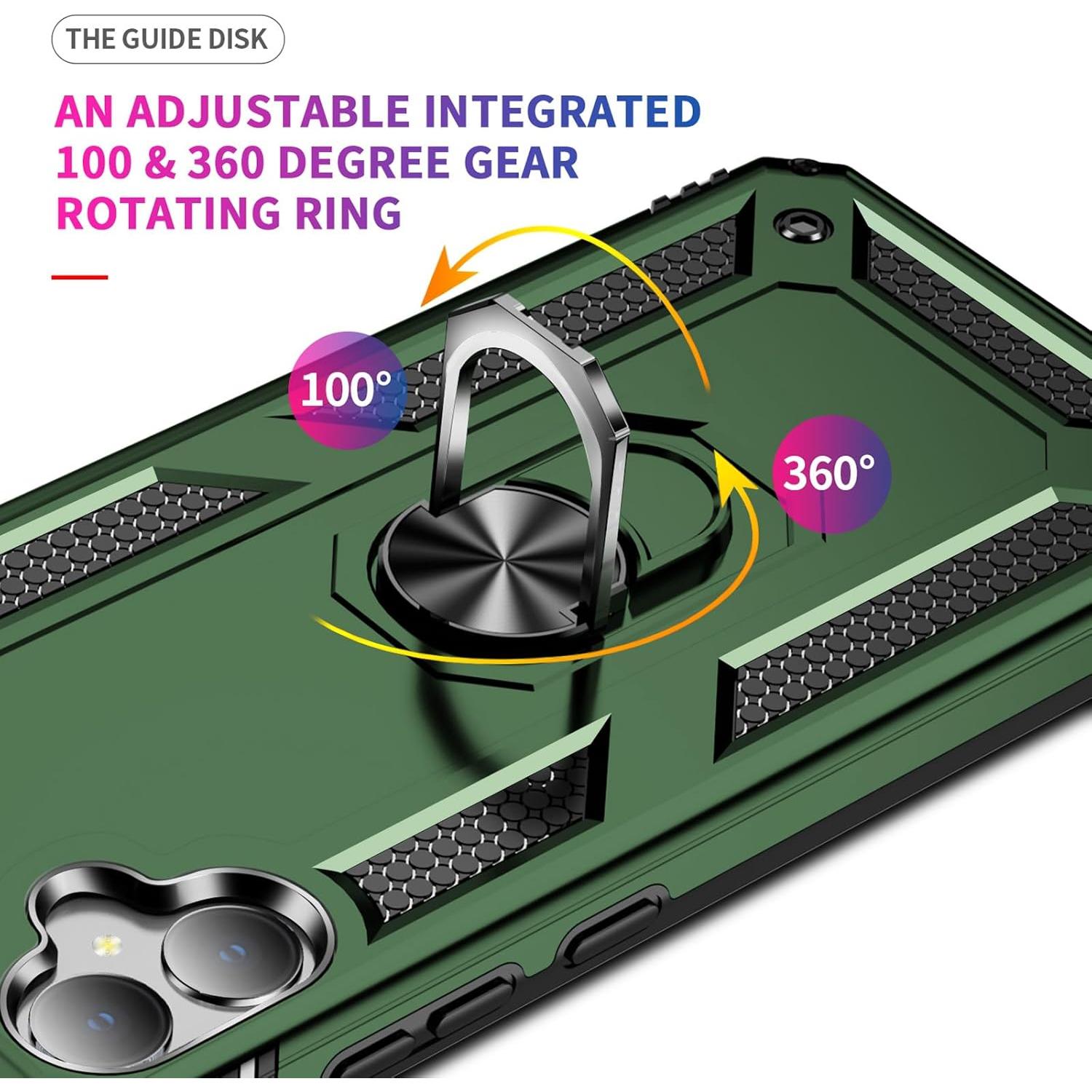 Funda Militar para Samsung Galaxy A05 con Soporte - Verde