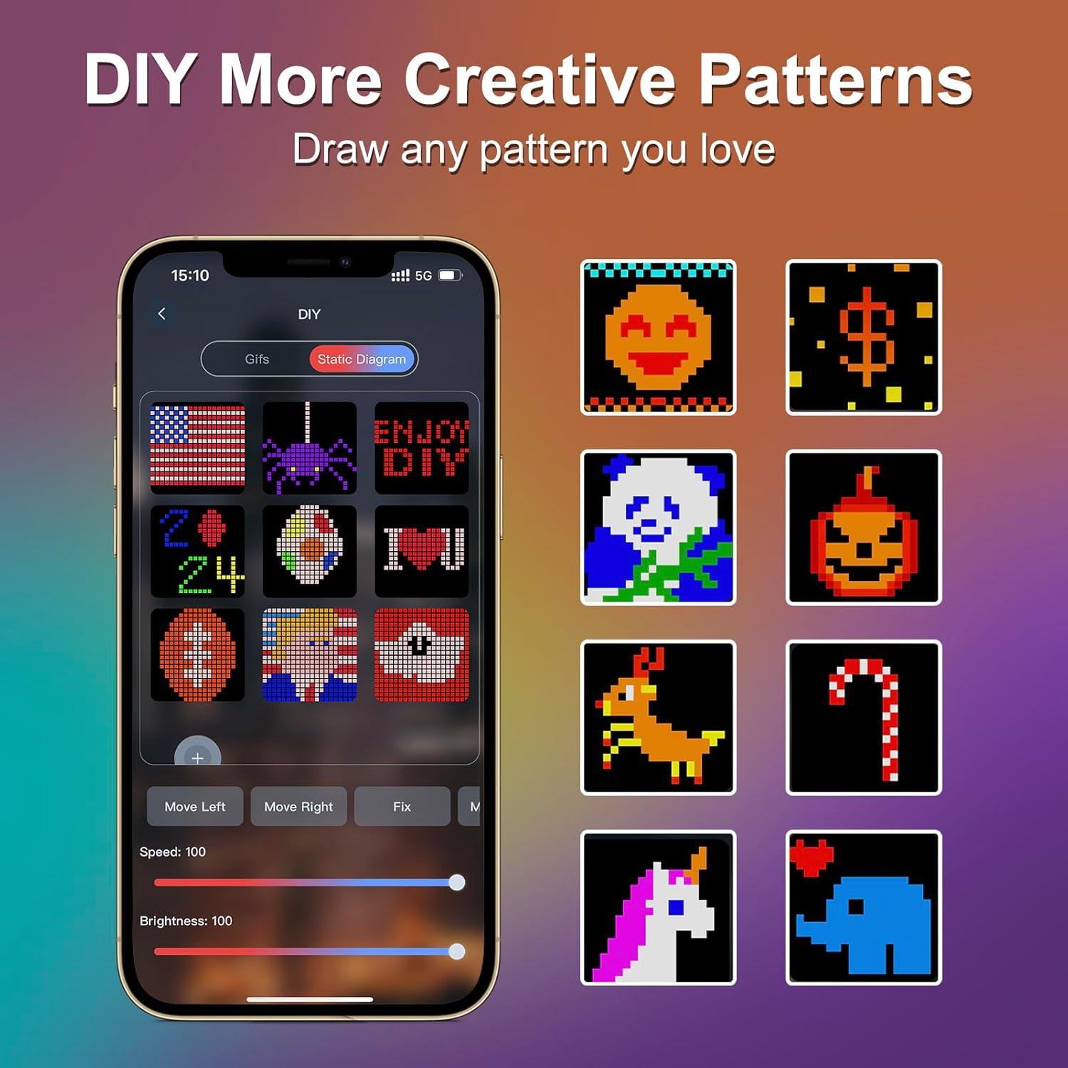 Luces de Cuerda LED Inteligentes 400LED RGB 1x1m Control APP