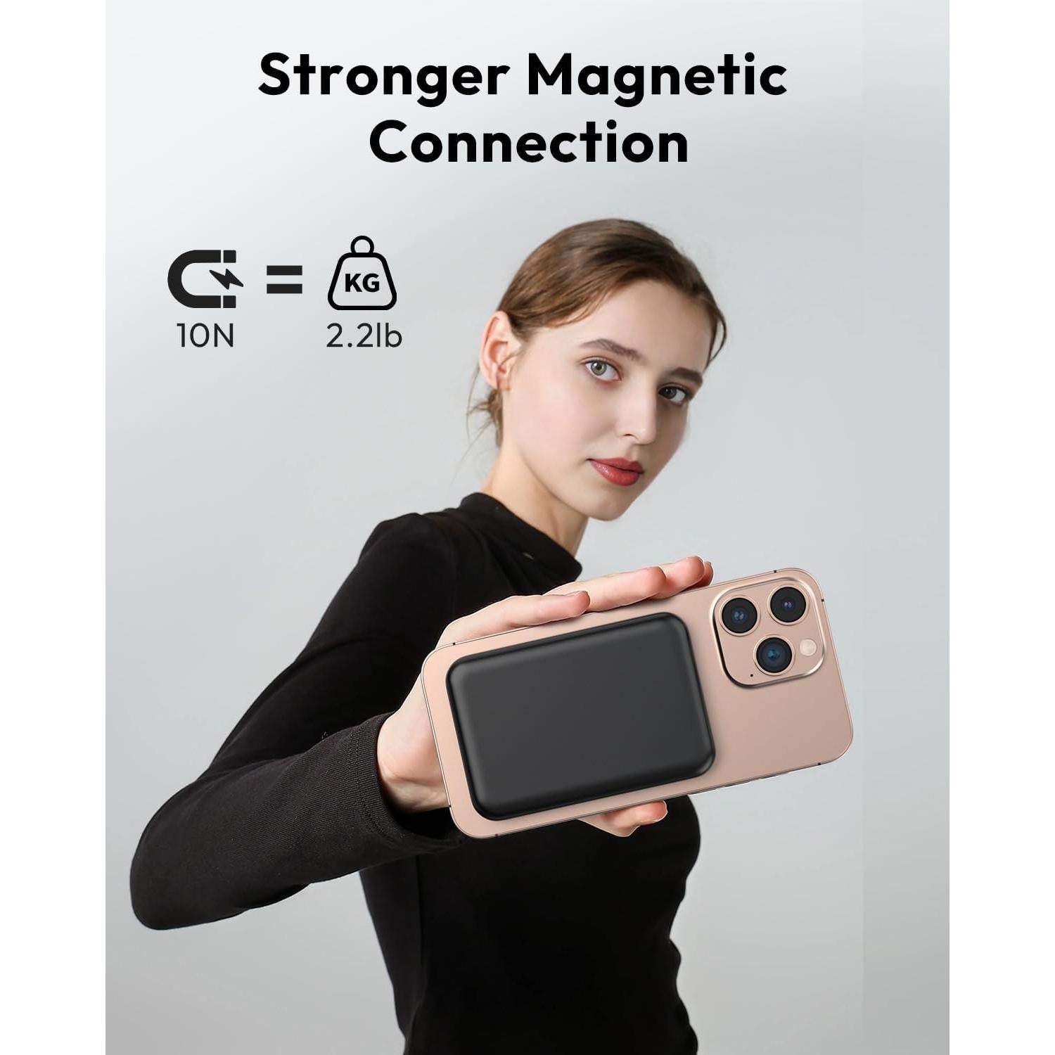 Banco de Poder Magnético 10000mAh Bilivein Carga Rápida USB-C