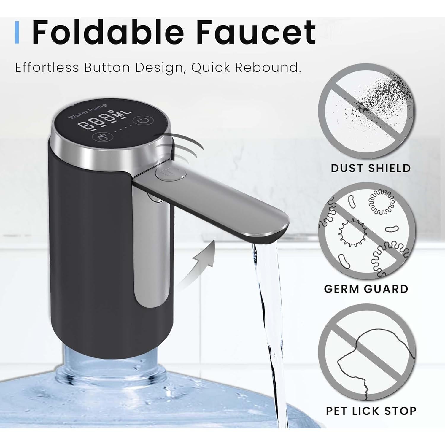 Dispensador de Agua Portátil Kiaryuoll 5 Galones con Pantalla LED