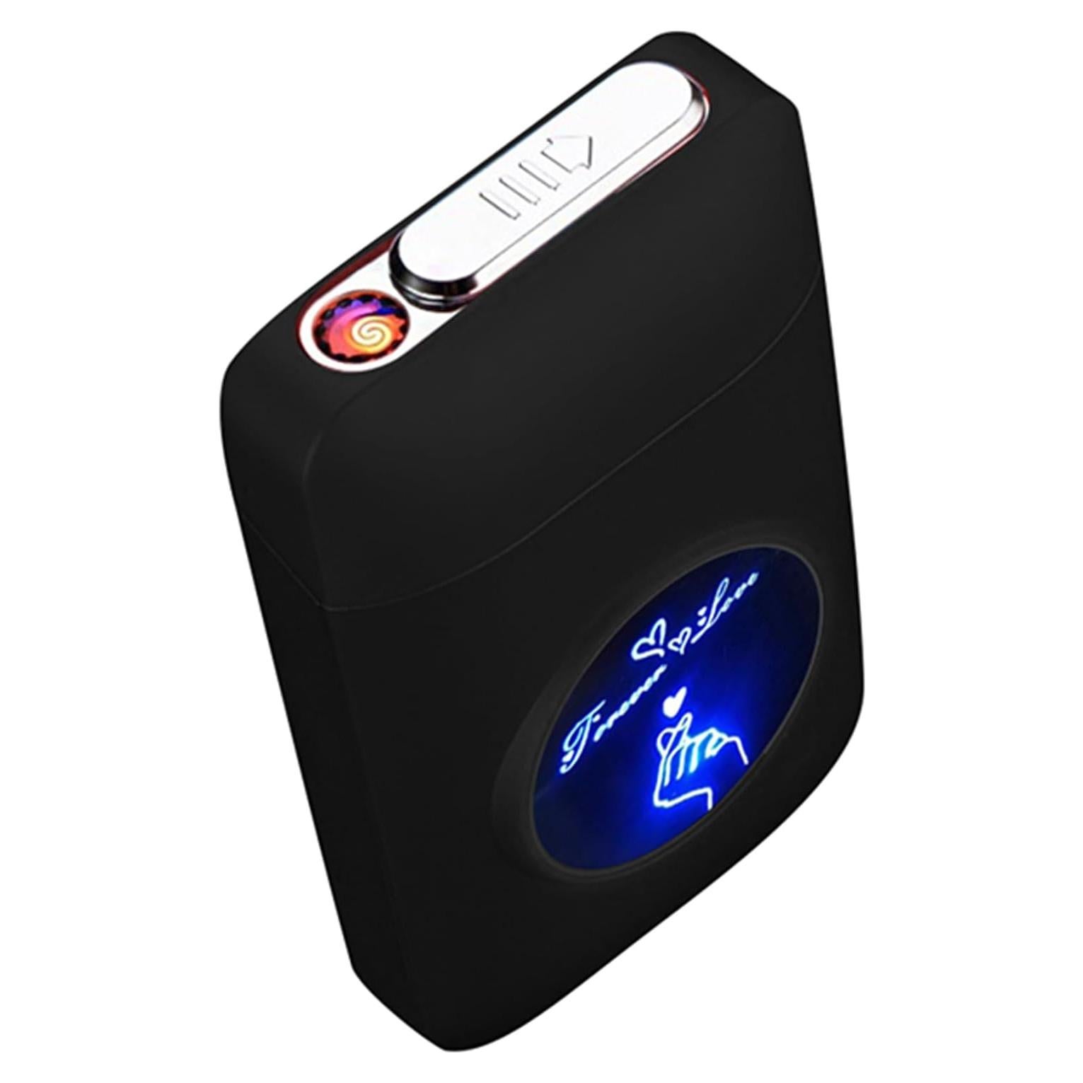 Estuche para Cigarrillos con Encendedor USB CKKC 19pcs Negro