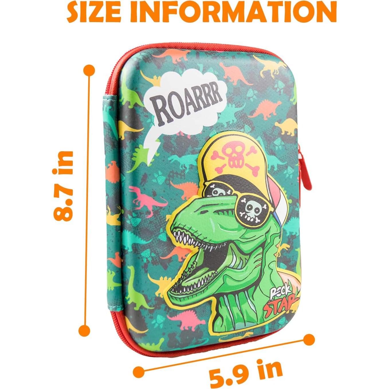 Estuche de Lápices Wepop T-rex 3D Verde Gran Capacidad