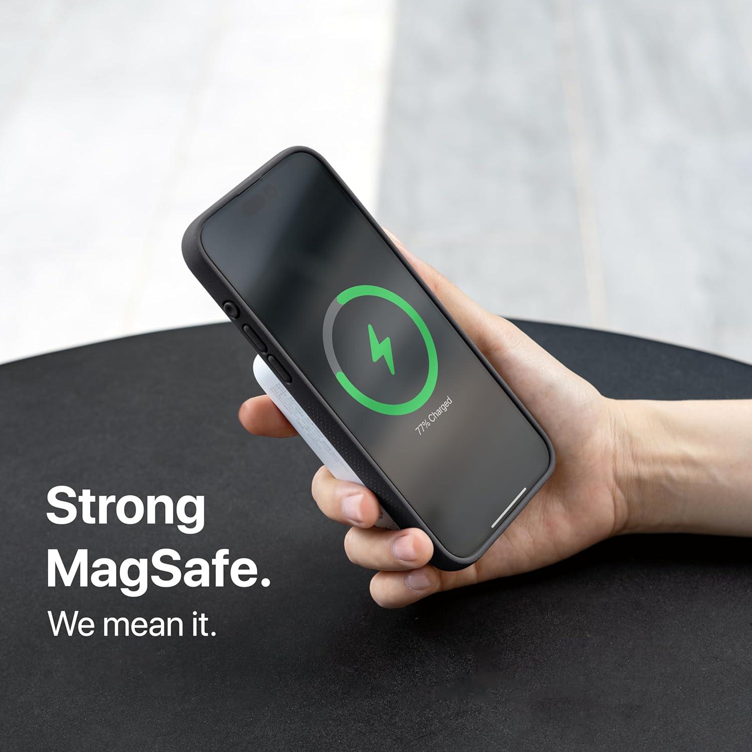 Funda Magnética TineeOwl para iPhone 15 Pro - TPU, Minimalista, Negro