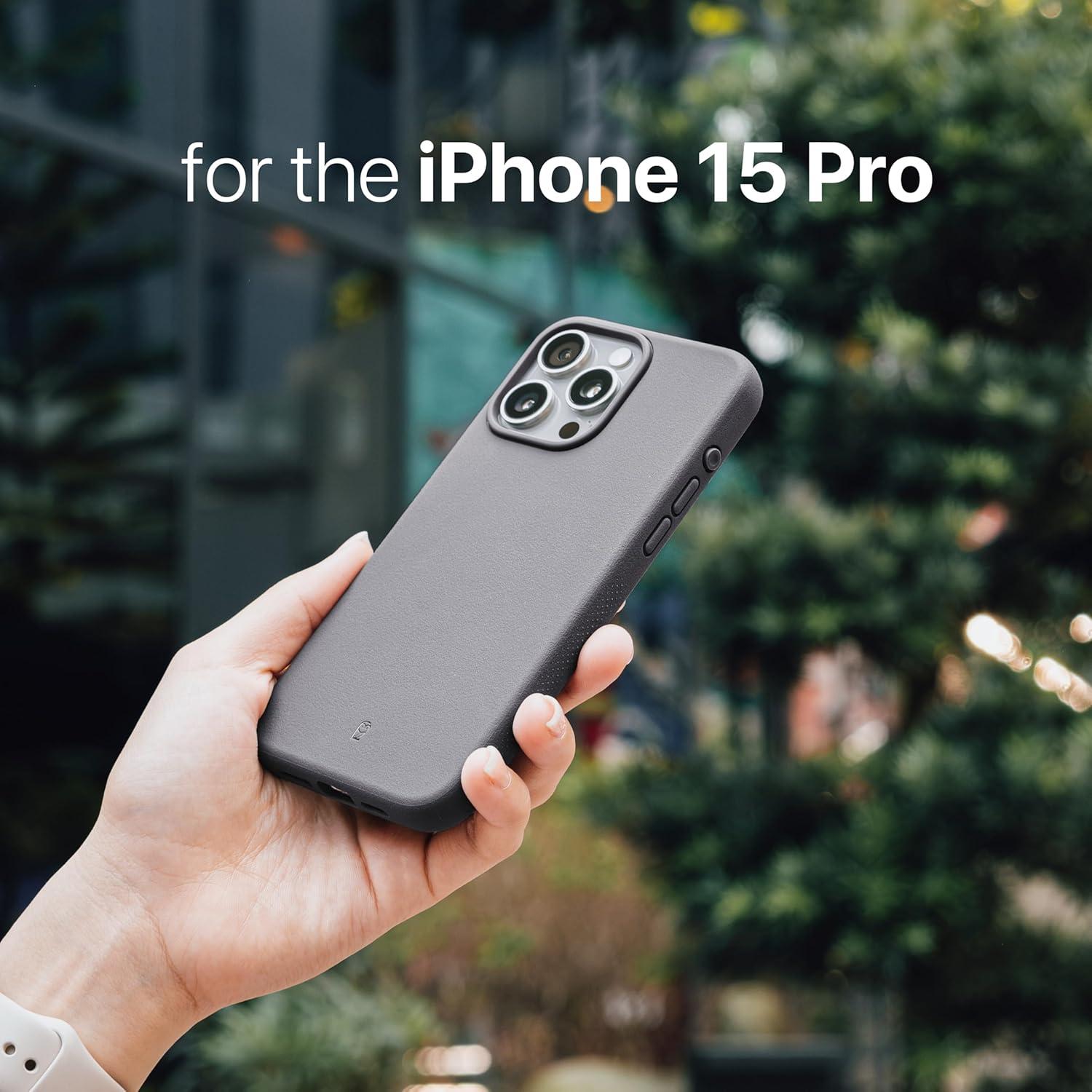 Funda Magnética TineeOwl para iPhone 15 Pro - TPU, Minimalista, Negro