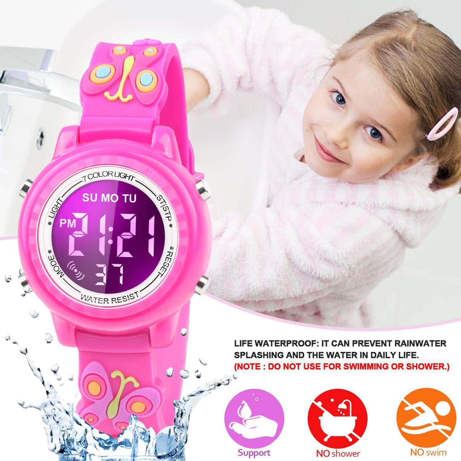 Reloj LED Impermeable para Niñas Viposoon 3D Colorido