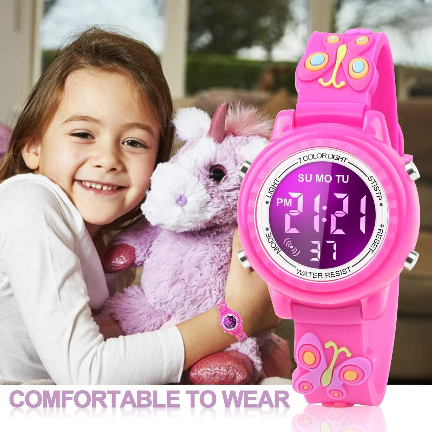 Reloj LED Impermeable para Niñas Viposoon 3D Colorido