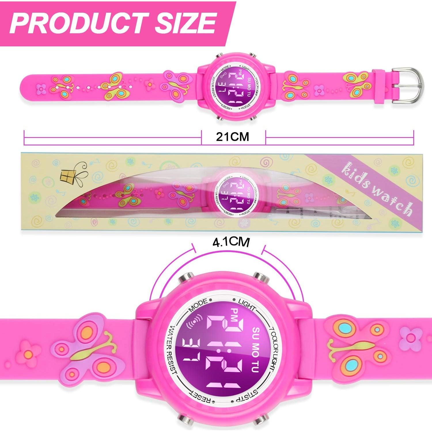 Reloj LED Impermeable para Niñas Viposoon 3D Colorido