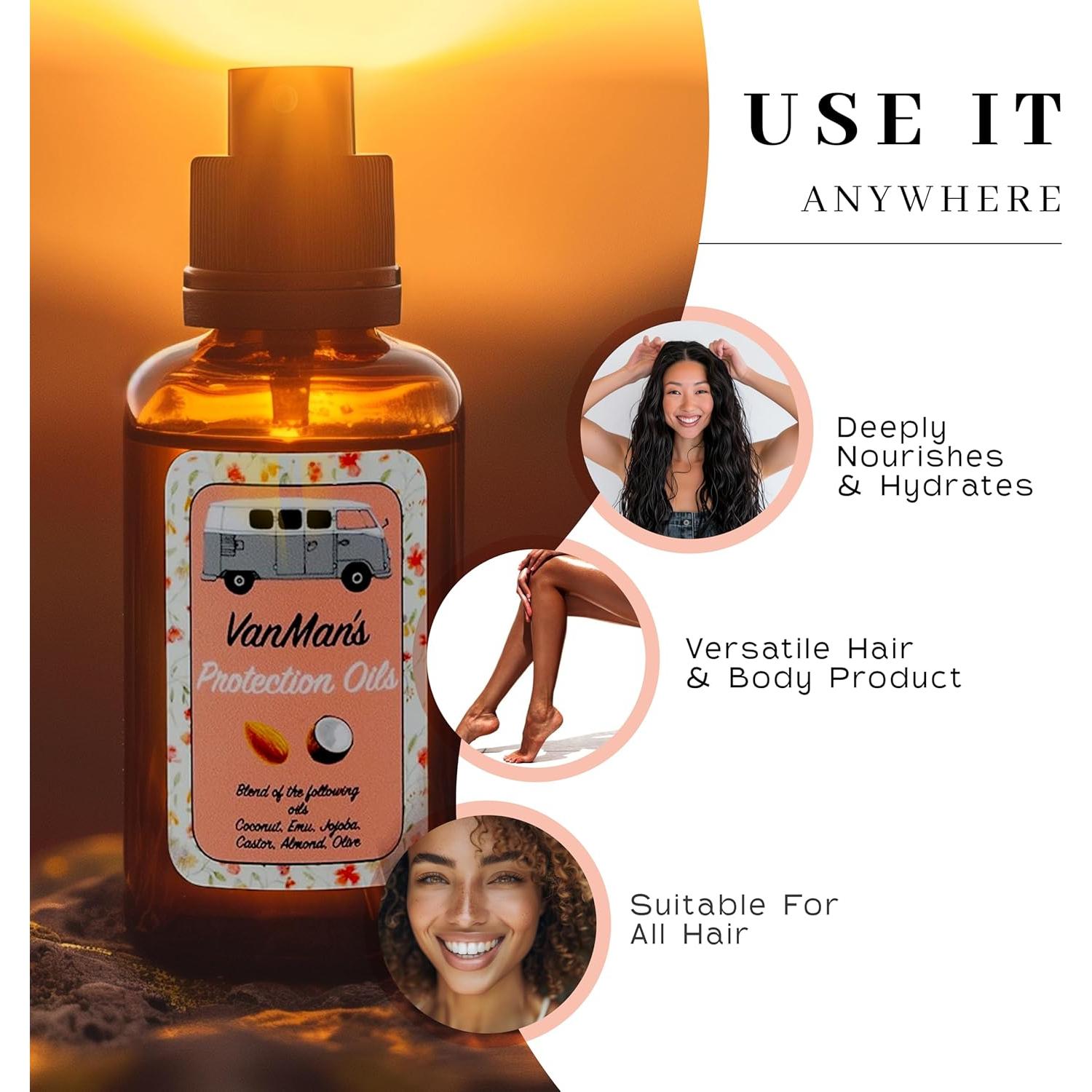 Suero Capilar Vanman 113.4g - Aceite Protector Hidratante