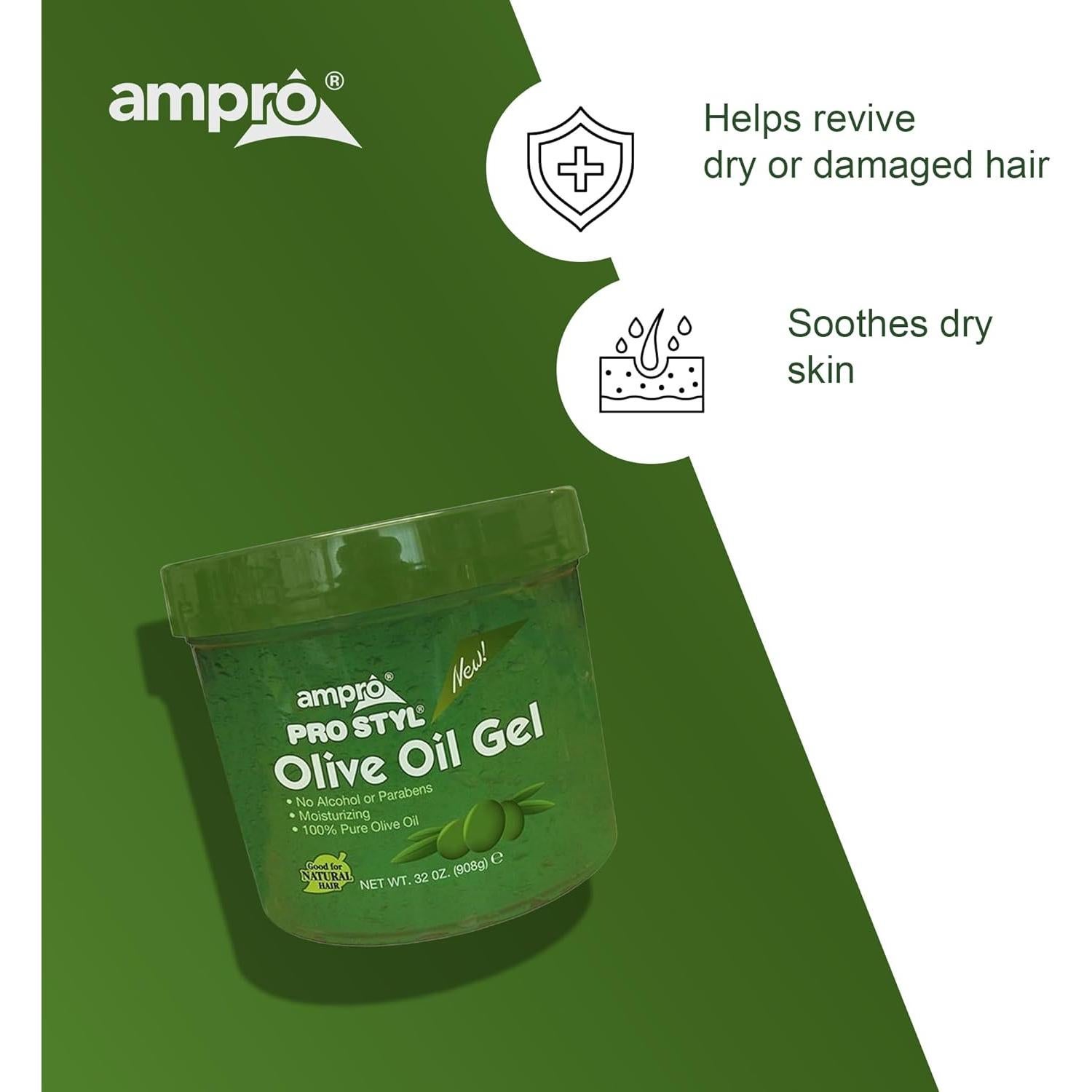 Gel de Estilo AmPro Pro Styl con Proteína - 907 g - Libre de Alcohol