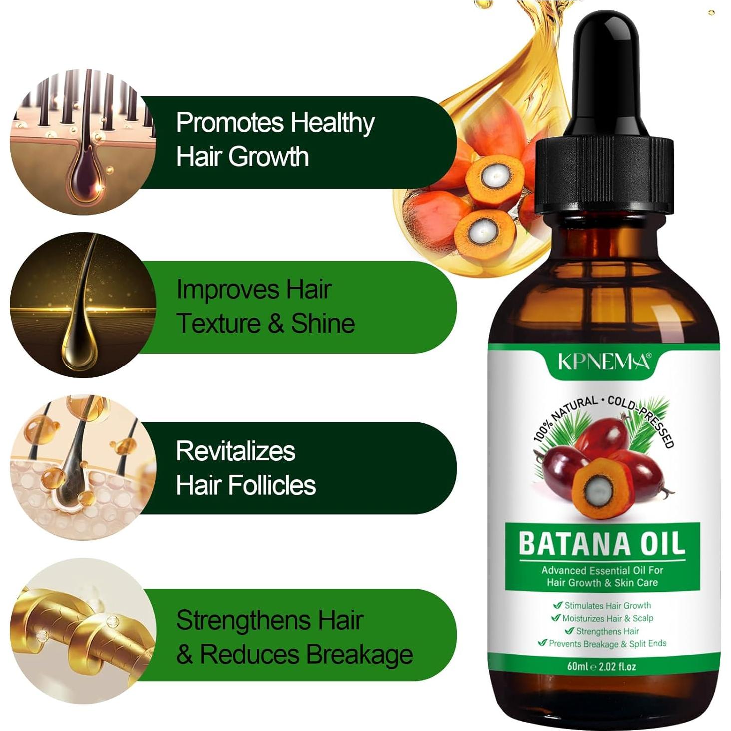 Aceite de Batana Kpnema 59.87 ml x 2 - Crecimiento y Cuidado Cabello