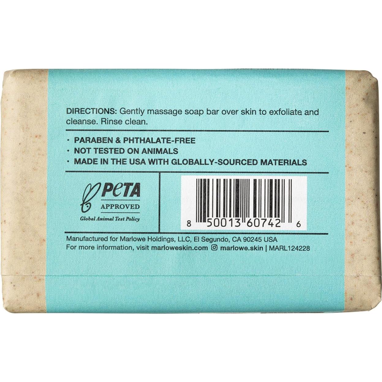 Jabón Exfoliante en Barra MARLOWE. 198 g - Aroma Sándalo