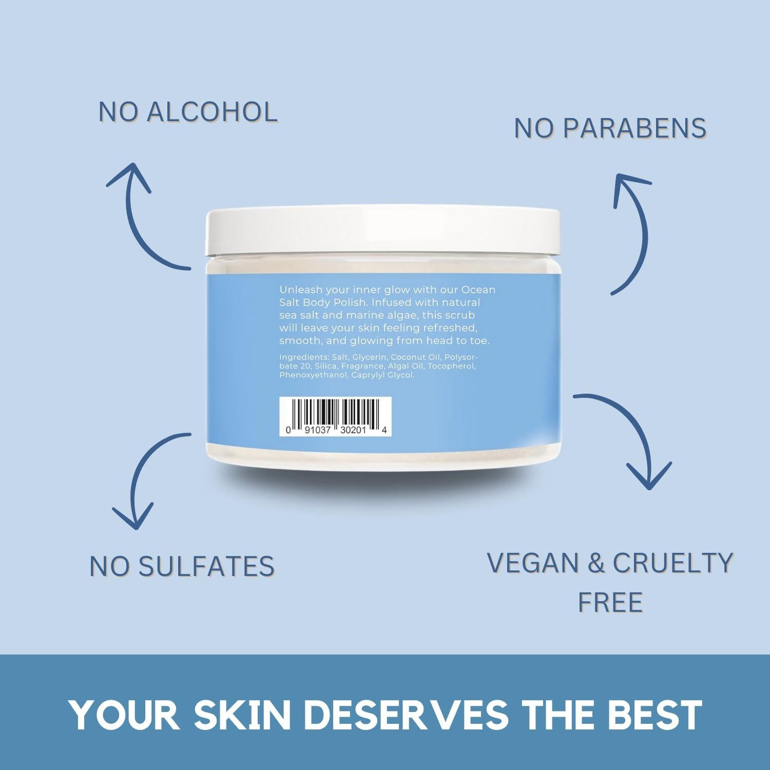 Exfoliante Corporal de Sal Marina Florida Suncare 93.4g Coco