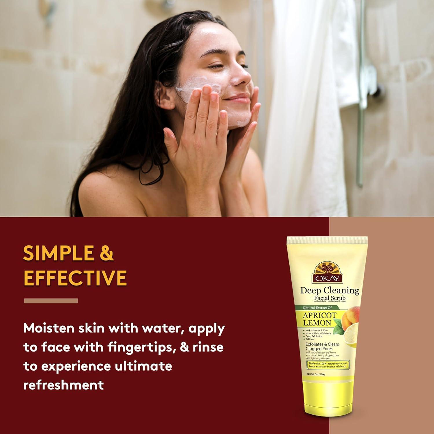 Exfoliante Facial OKAY Albaricoque y Limón 170 g - Hidratante