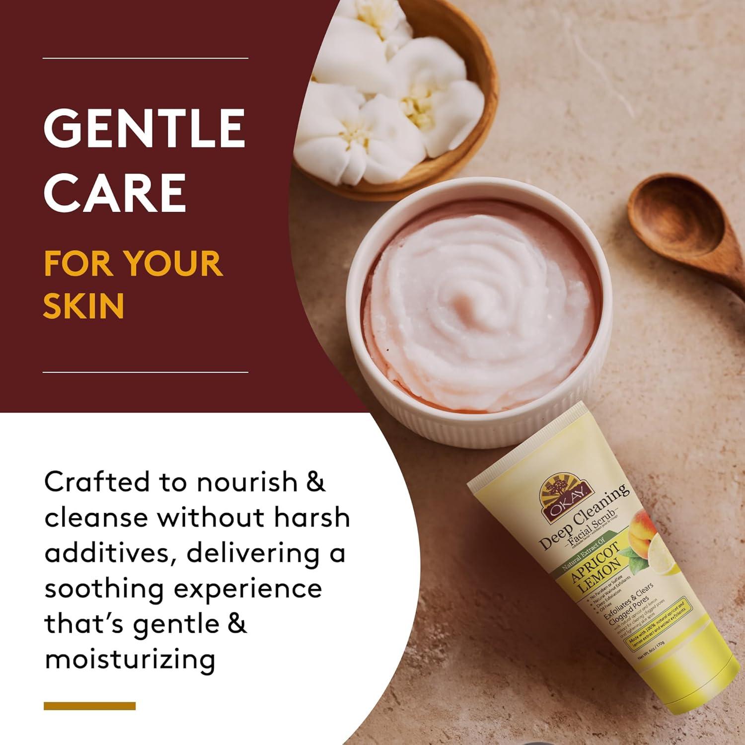 Exfoliante Facial OKAY Albaricoque y Limón 170 g - Hidratante