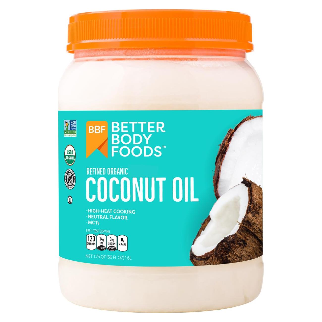 Aceite de Coco Orgánico Refinado BetterBody Foods 1587g