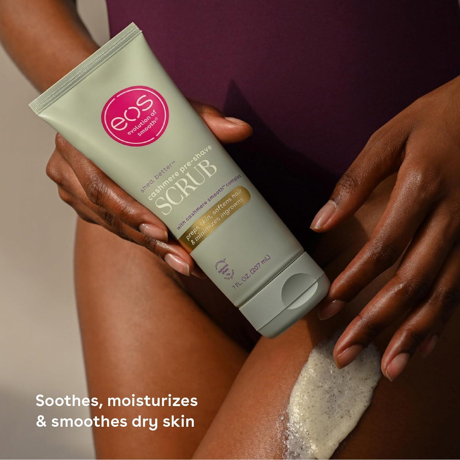 Colección de Piel de Cachemira EOS Vainilla 3 Pasos - Exfoliante, Mantequilla, Crema Corporal