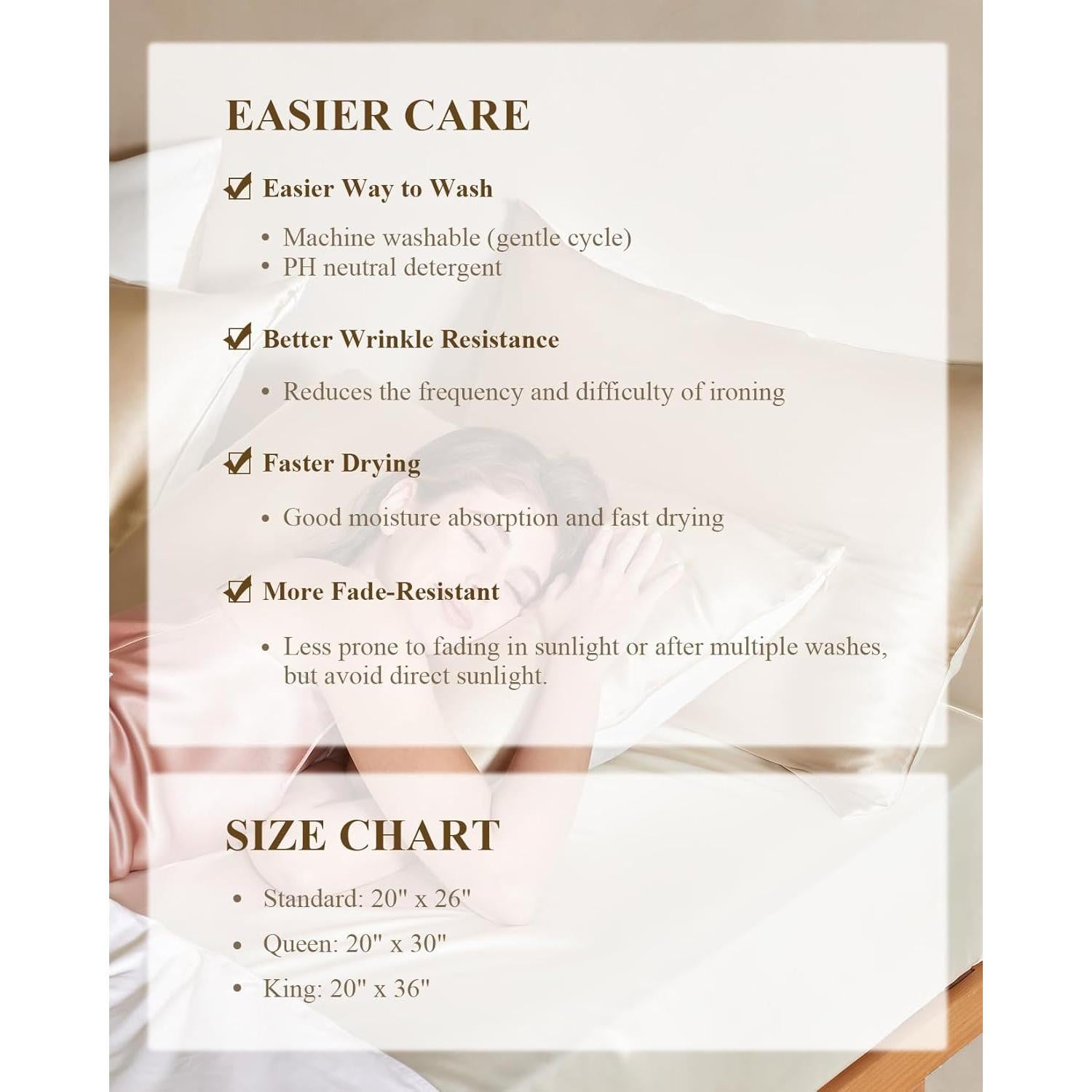 Funda de Almohada de Seda de Morera THXSILK Estándar Negra