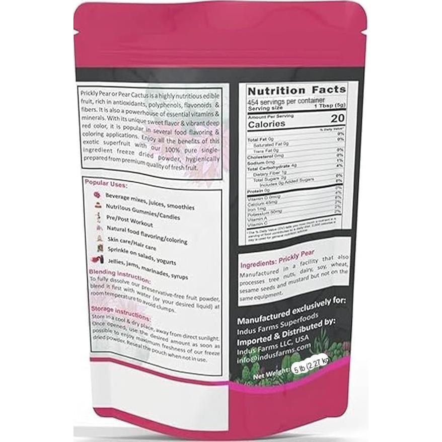 Polvo de Pera Espinosa Liofilizado Indus Farms 2.27 kg