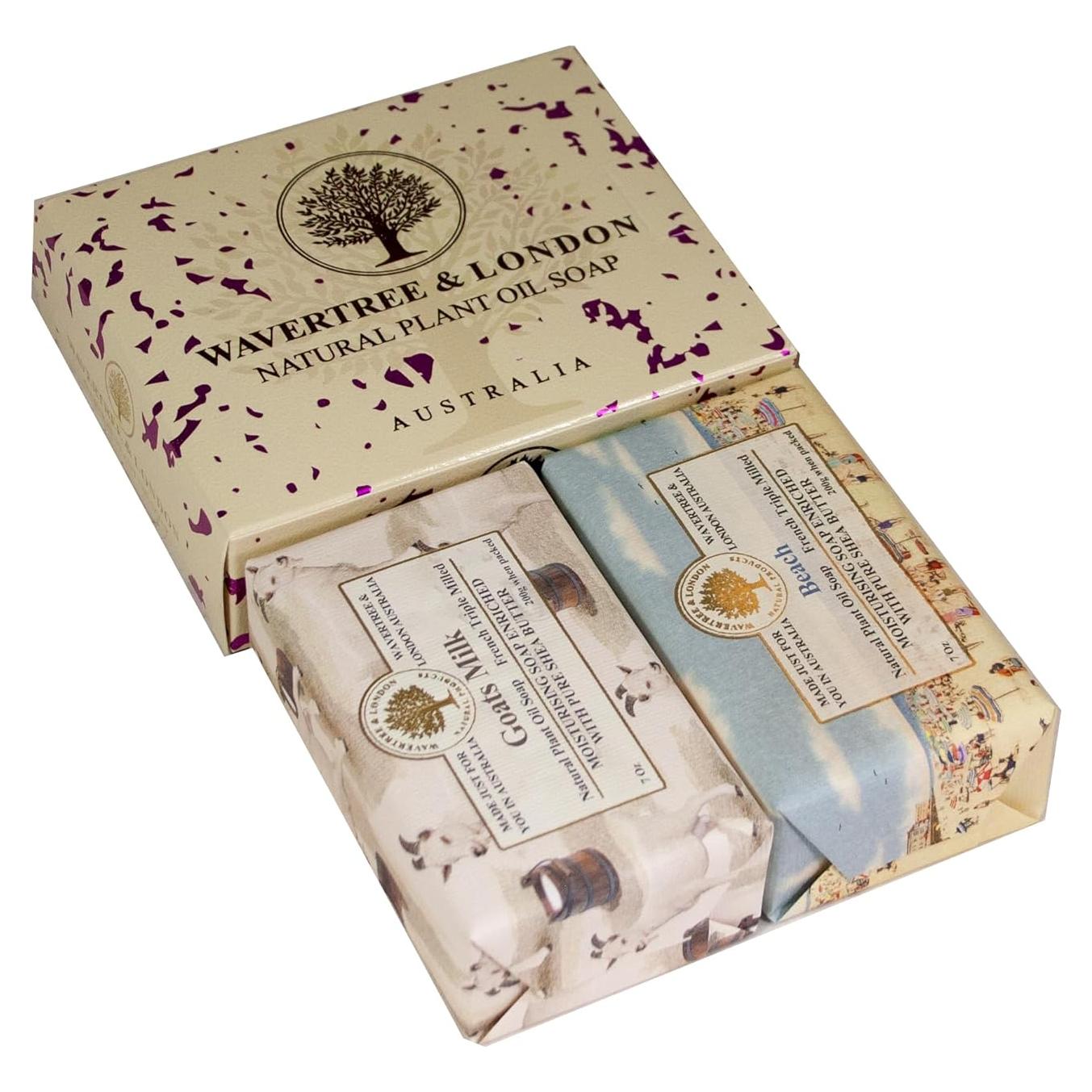 Jabones Naturales Hidratantes Wavertree & London 198g - Leche de Cabra y Playa