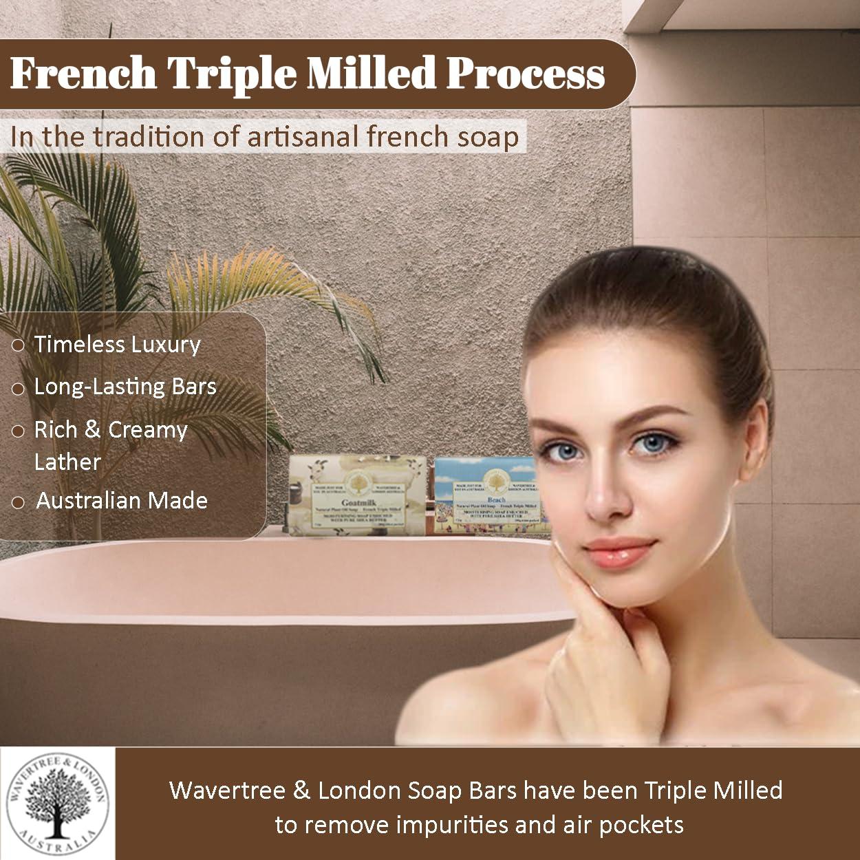 Jabones Naturales Hidratantes Wavertree & London 198g - Leche de Cabra y Playa