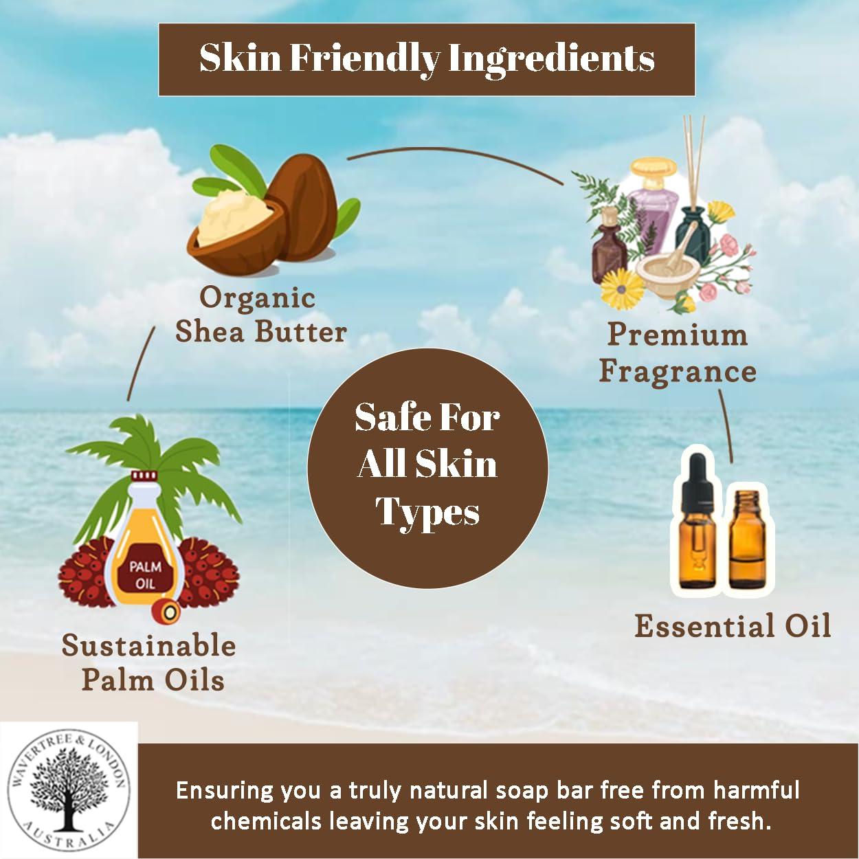 Jabones Naturales Hidratantes Wavertree & London 198g - Leche de Cabra y Playa