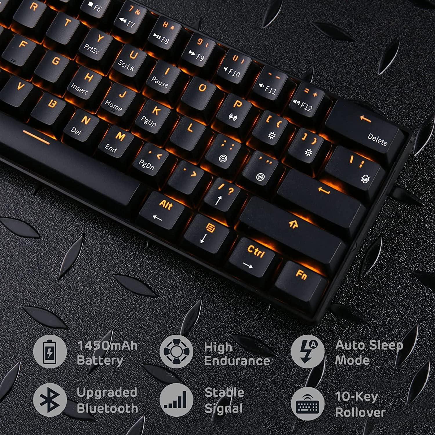 Teclado Mecánico RK ROYAL KLUDGE RK61 Inalámbrico 60%