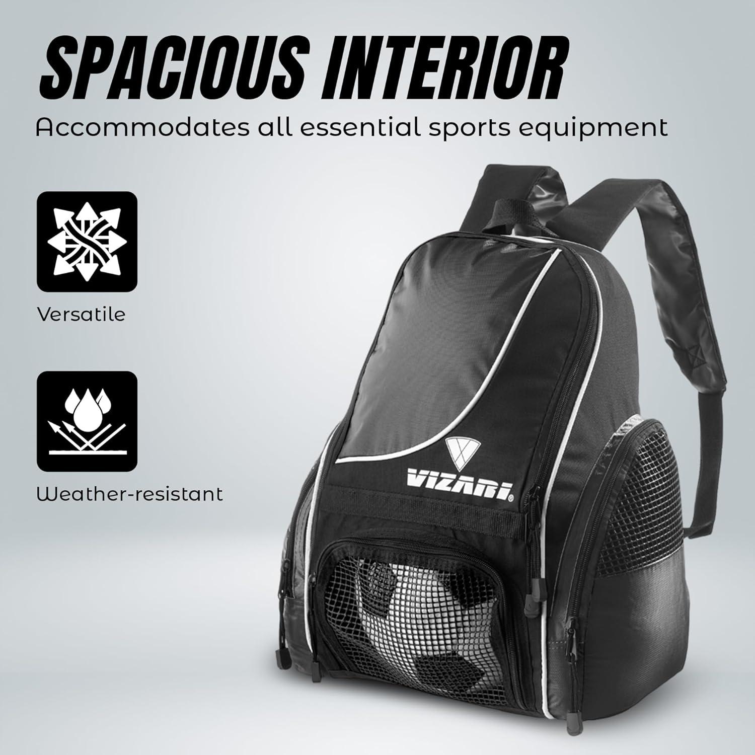 Mochila de Fútbol Vizari Solano con Compartimento Ventilado