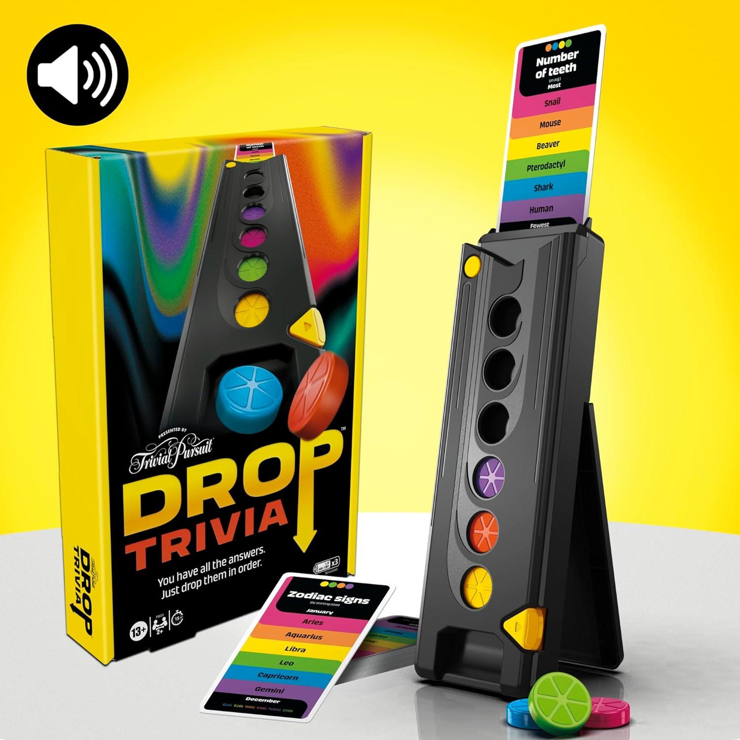 Juego de Trivia Electrónico Drop Trivia Hasbro 13+ 2+ Jugadores