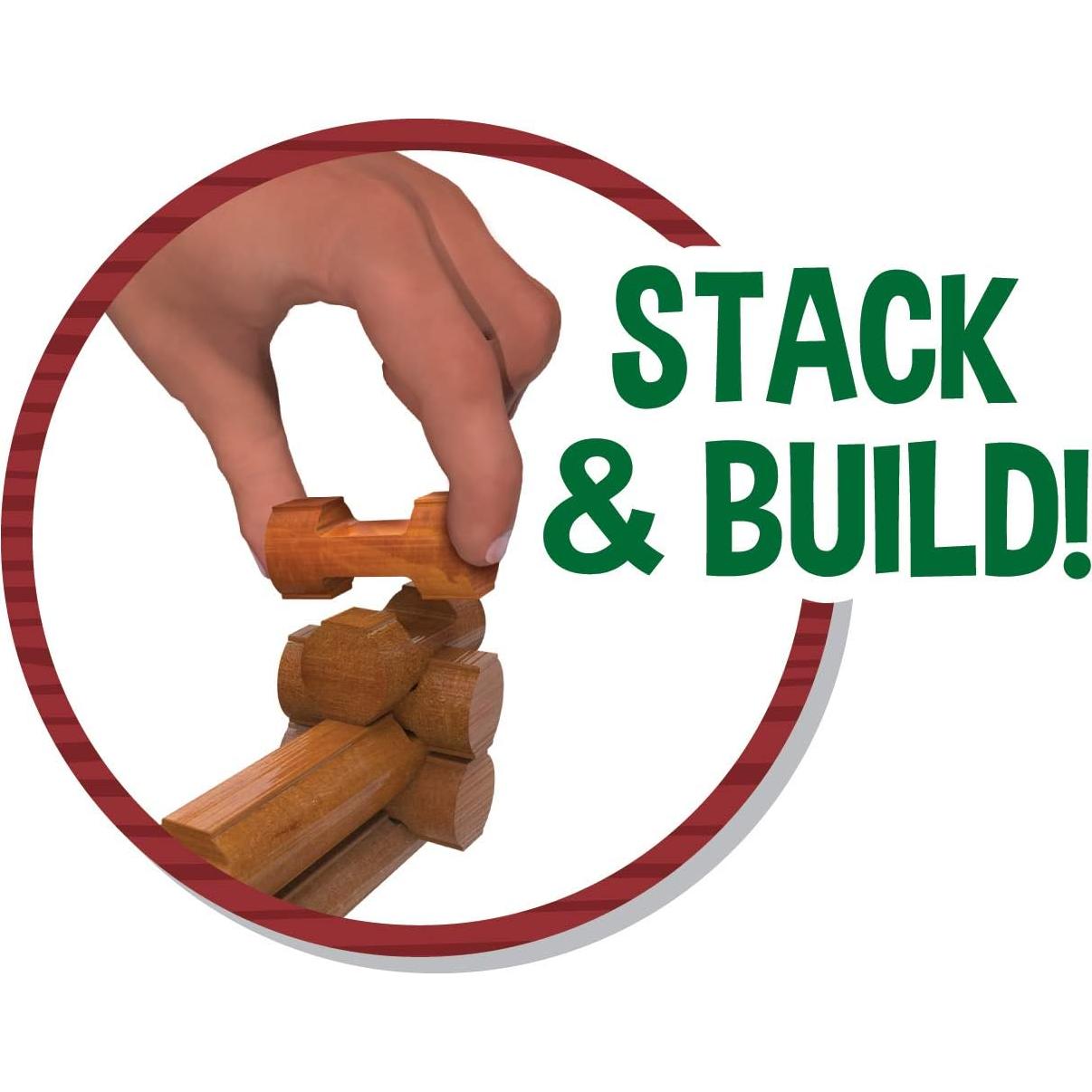 Tren Sawmill Express Lincoln Logs - 101 Piezas - Juguete Educativo